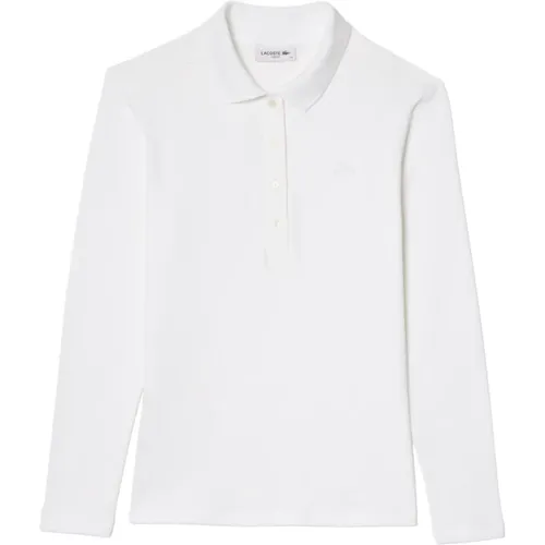 Weißes Poloshirt Eleganter Stil , Damen, Größe: 2XL - Lacoste - Modalova