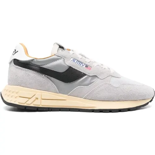 Grey Reelwind Sneakers with Suede Inserts , male, Sizes: 10 UK, 8 UK, 12 UK, 9 UK, 6 UK - Autry - Modalova