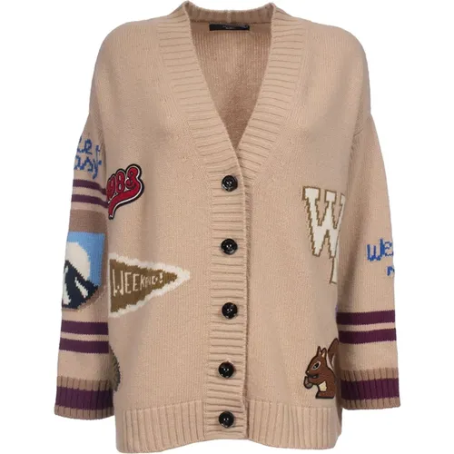 Intarsia-Strickjacke mit Patch-Details - Max Mara Weekend - Modalova