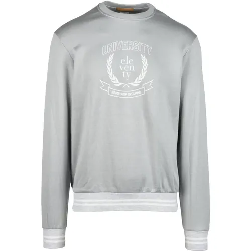 Baumwollmischung Sweatshirt , Herren, Größe: L - Eleventy - Modalova