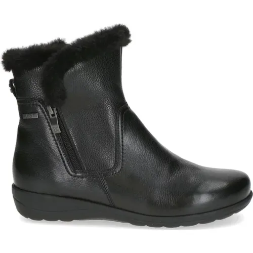 Schwarze Casual Geschlossene Booties Damen , Damen, Größe: 37 EU - Caprice - Modalova