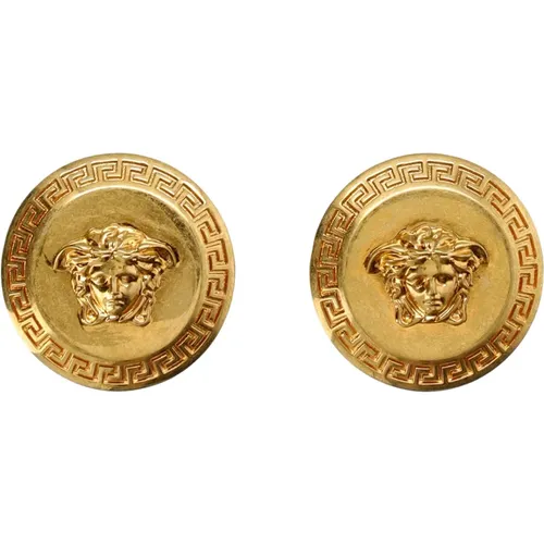 Medusa Coin Earring , female, Sizes: ONE SIZE - Versace - Modalova