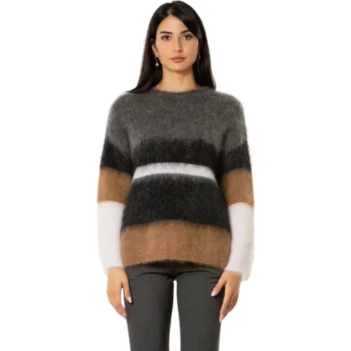 Striped Superkid Mohair Sweater , female, Sizes: S - Vanisé - Modalova