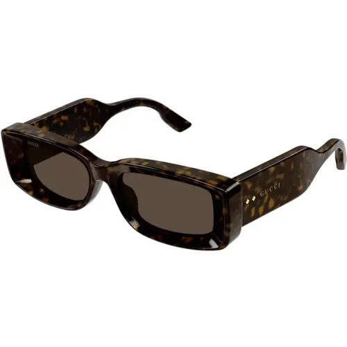 Braune Havana Sonnenbrille Gg1528S 002 , Damen, Größe: 53 MM - Gucci - Modalova