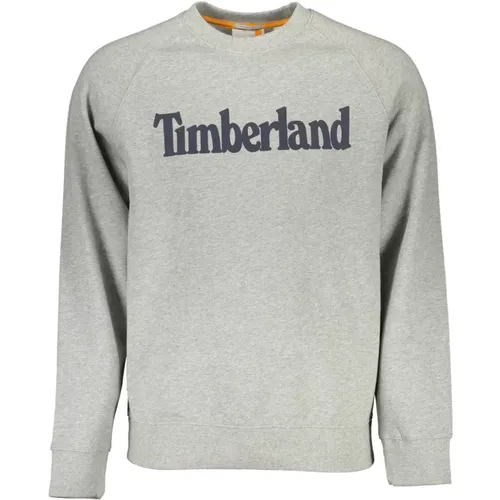 Grauer Pullover mit langen Ärmeln und Print , Herren, Größe: XL - Timberland - Modalova