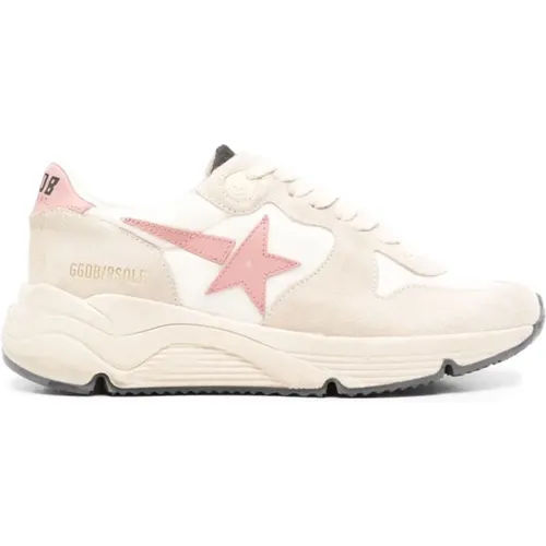 White Suede Star Patch Sneakers , female, Sizes: 6 UK, 3 UK, 4 UK, 5 UK - Golden Goose - Modalova