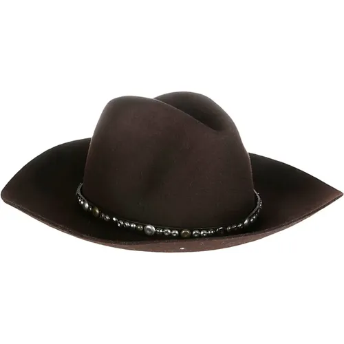 Stylish Fedora Hat for Men , male, Sizes: S - Golden Goose - Modalova
