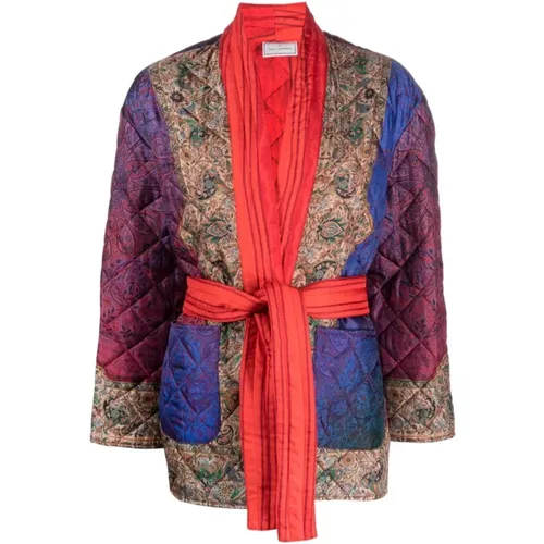 Patchwork Silk Blend Dress , female, Sizes: M - Pierre-Louis Mascia - Modalova