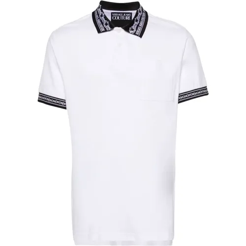 Weißes Polo-Shirt für Männer , Herren, Größe: S - Versace Jeans Couture - Modalova