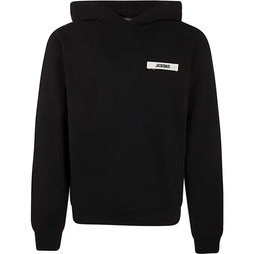 Schwarzer Gros Grain Hoodie , Herren, Größe: 2XL - Jacquemus - Modalova