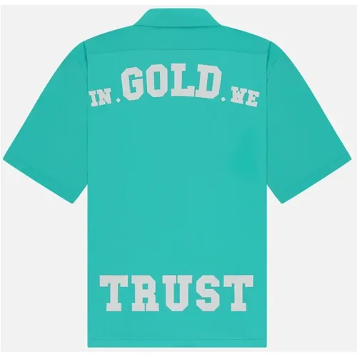 Ozeanblaue Strandbluse Herren , Herren, Größe: M - In Gold We Trust - Modalova