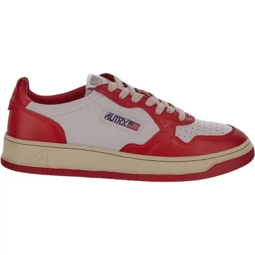 Rote Sneakers mit Runder Spitze , Herren, Größe: 44 EU - Autry - Modalova