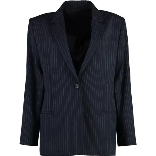 Klassischer Pinstripe Blazer , Damen, Größe: M - Calvin Klein - Modalova