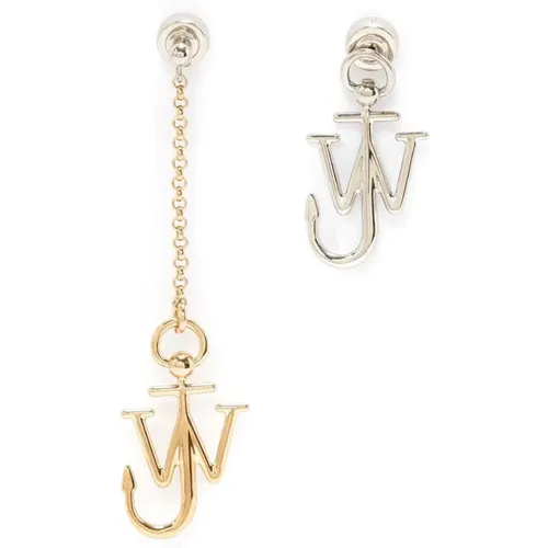 Silver Anchor Earrings , female, Sizes: ONE SIZE - JW Anderson - Modalova