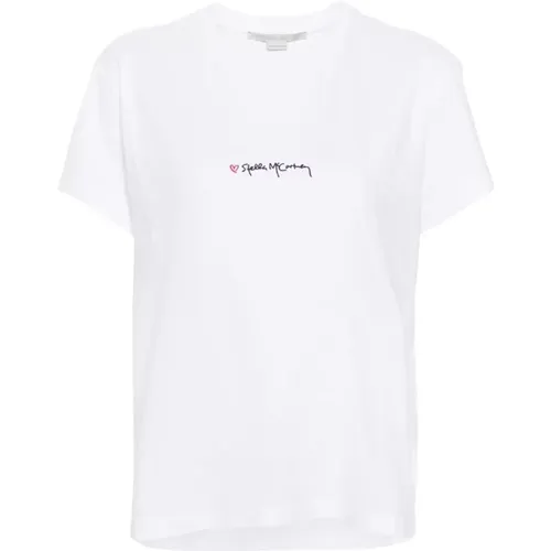 Heart Creweck T-shirts and Polos , female, Sizes: XS, M, S, L - Stella Mccartney - Modalova