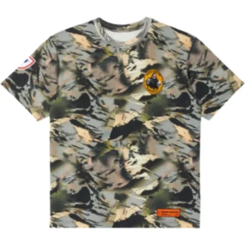 Camouflage Tee - /White Cotton , male, Sizes: S - Heron Preston - Modalova