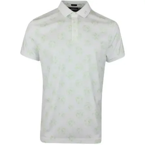 Tech Print Polo Shirt White/Green , male, Sizes: M, XL, L - J.LINDEBERG - Modalova