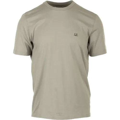 Graues Jersey Goggle T-Shirt , Herren, Größe: L - C.P. Company - Modalova