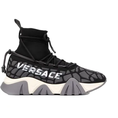 Squalo Drawstring Sneakers for Men , male, Sizes: 11 UK - Versace - Modalova