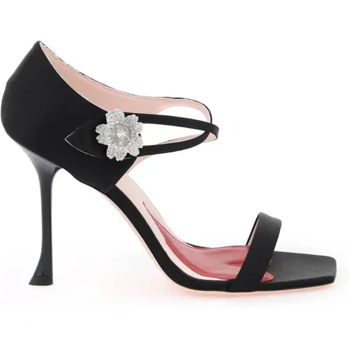 I Love Vivier Daisy Strass Satin Sandalen - Roger Vivier - Modalova