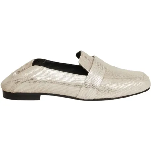 Metallic Leather Moccasins Window Desert Style , female, Sizes: 5 UK - Craie Studio - Modalova