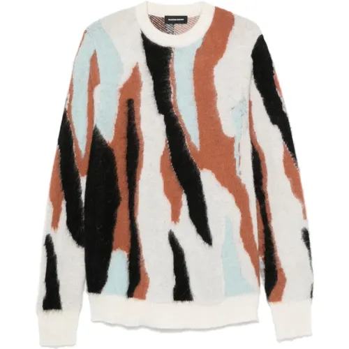 Multicolour Knit Sweater Abstract Design , male, Sizes: L, S, 2XL, M, XL - Salvatore Santoro - Modalova