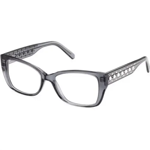 Grey Frame Stylish Glasses , unisex, Sizes: 52 MM - Swarovski - Modalova