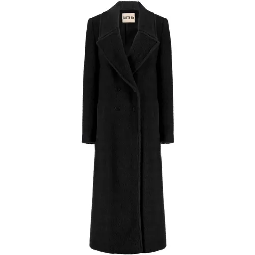 Langer Zweireihiger Mantel mit Rückenschlitz , Damen, Größe: XS - Aniye By - Modalova