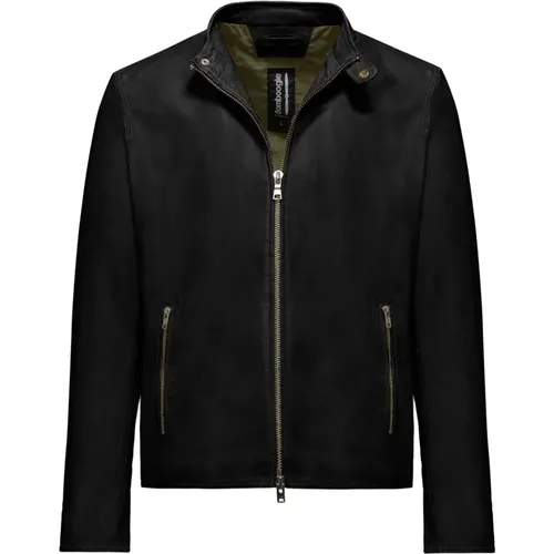 Roke Leather Jacket , male, Sizes: XL, 2XL - BomBoogie - Modalova