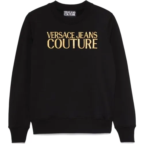 Schwarzer Pullover mit ***cv , Damen, Größe: S - Versace Jeans Couture - Modalova