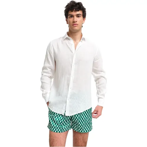 Linen Beach Shirt , male, Sizes: 2XL, L, S, XL, M - Peninsula - Modalova