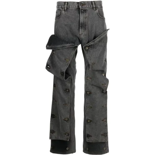 Vintage Schwarze Snap Off Jeans , Damen, Größe: W26 - Y/Project - Modalova