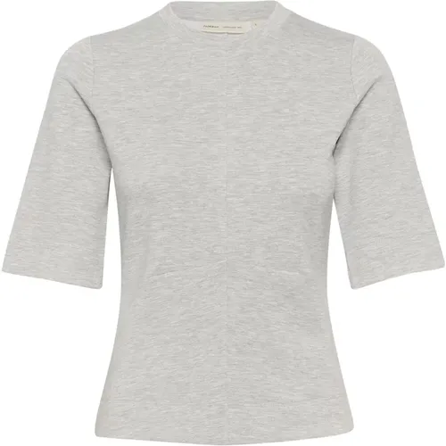 Melange Tshirt Top Granite , female, Sizes: XL, L, M, S - InWear - Modalova