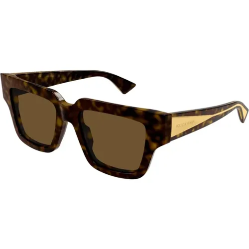 Rectangular Oversized Sunglasses with Metal Logo , female, Sizes: ONE SIZE - Bottega Veneta - Modalova