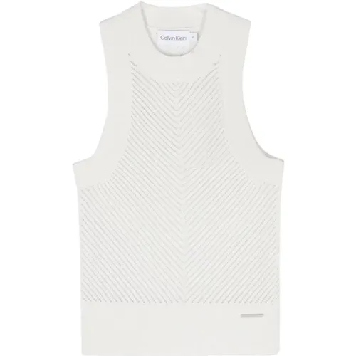 Round-Neck Strickwaren , Damen, Größe: S - Calvin Klein - Modalova