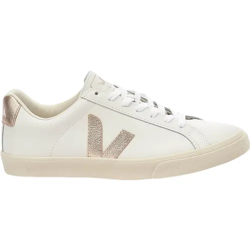 Extra Weiße Platine Logo Sneakers , Damen, Größe: 37 EU - Veja - Modalova