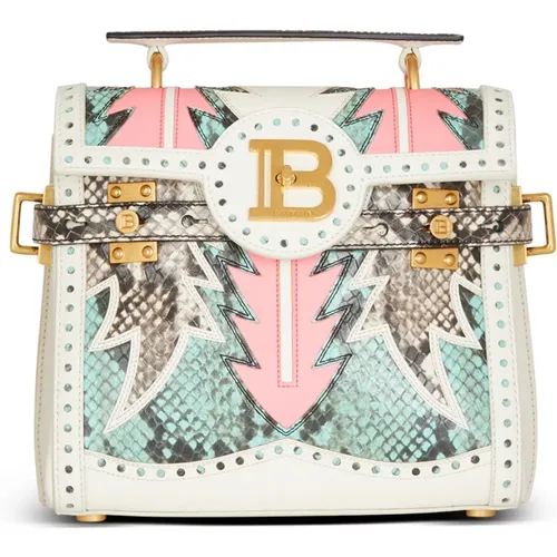 Tasche B-Buzz 23 aus Patchwork-Leder - Balmain - Modalova