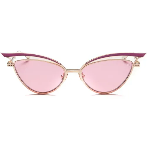 Gold Violet Cat-Eye Sunglasses , female, Sizes: ONE SIZE - Valentino - Modalova