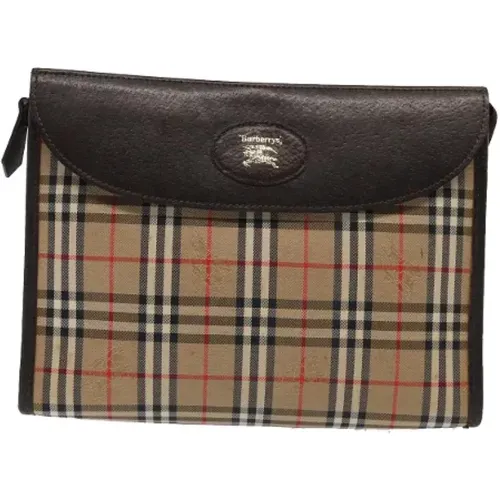 Pre-owned Canvas clutches , female, Sizes: ONE SIZE - Burberry Vintage - Modalova