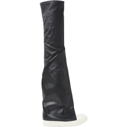 Leather Panel Sneaker Boots , female, Sizes: 6 UK - Rick Owens - Modalova