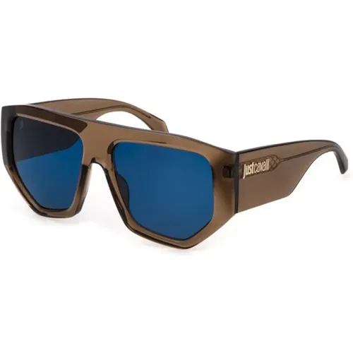 Blue Lens Shiny Light Sunglasses , unisex, Sizes: 58 MM - Just Cavalli - Modalova