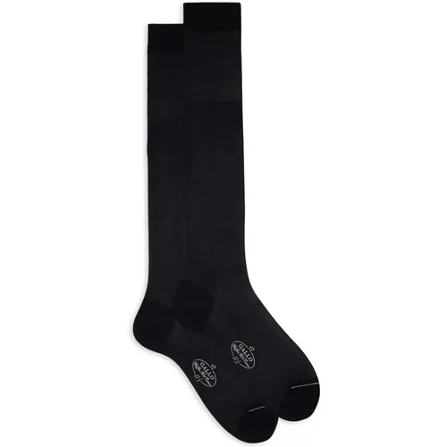 Herren Lange Baumwoll Chiffon Blaue Socken , Herren, Größe: M - Gallo - Modalova