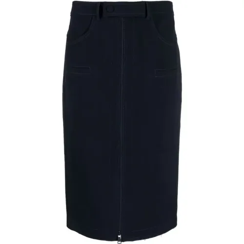 Darkblue Skirt Noos , female, Sizes: L, XL - N21 - Modalova