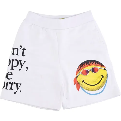 Smiley Logo Sweatshorts Elastischer Bund , Herren, Größe: S - MARKET - Modalova