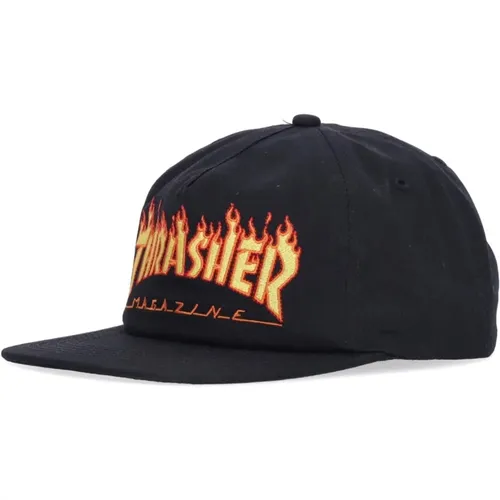 Flame Embroidered Snapback Cap , unisex, Sizes: ONE SIZE - Thrasher - Modalova