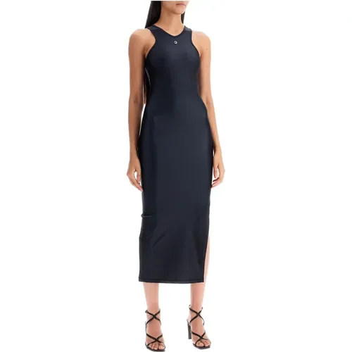 Glänzendes Jersey Midi Kleid , Damen, Größe: S - Coperni - Modalova