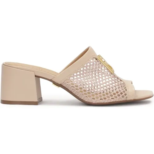 Mules mit breitem Absatz aus luftigem Mesh-Material - Kazar - Modalova