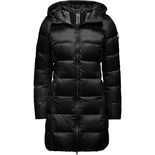 Bright Nylon Down Jacket with Tailored Cut , female, Sizes: 3XL, L, S, XL, M - BomBoogie - Modalova