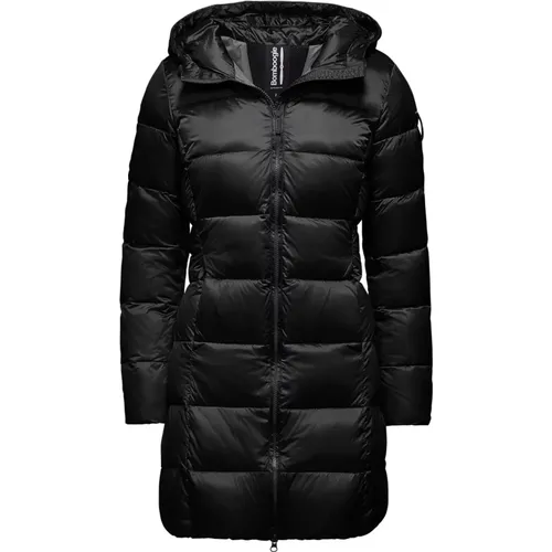 Bright Nylon Down Jacket with Tailored Cut , female, Sizes: S, M - BomBoogie - Modalova