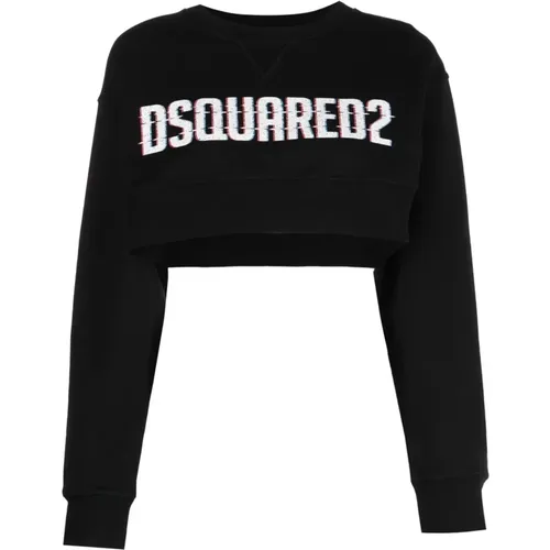 Schwarzer Crewneck Sweatshirt für Frauen - Dsquared2 - Modalova